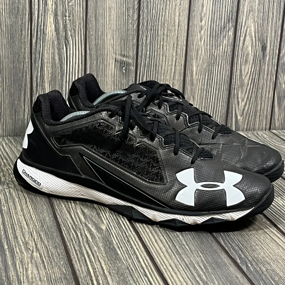 Under Armour Deception Men 12 Black Training Shoes Baseball Turf Coach Umpire